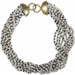 10 reihige Perlenkette mit facettierten Saphiren